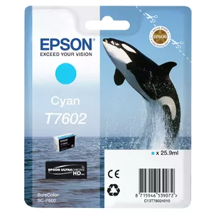 Картридж Epson T7602 Cyan
