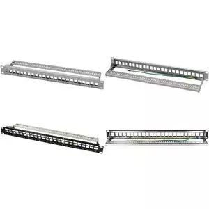 LogiLink Keystone Panel 1U 24 Ports shielded grey NK4057