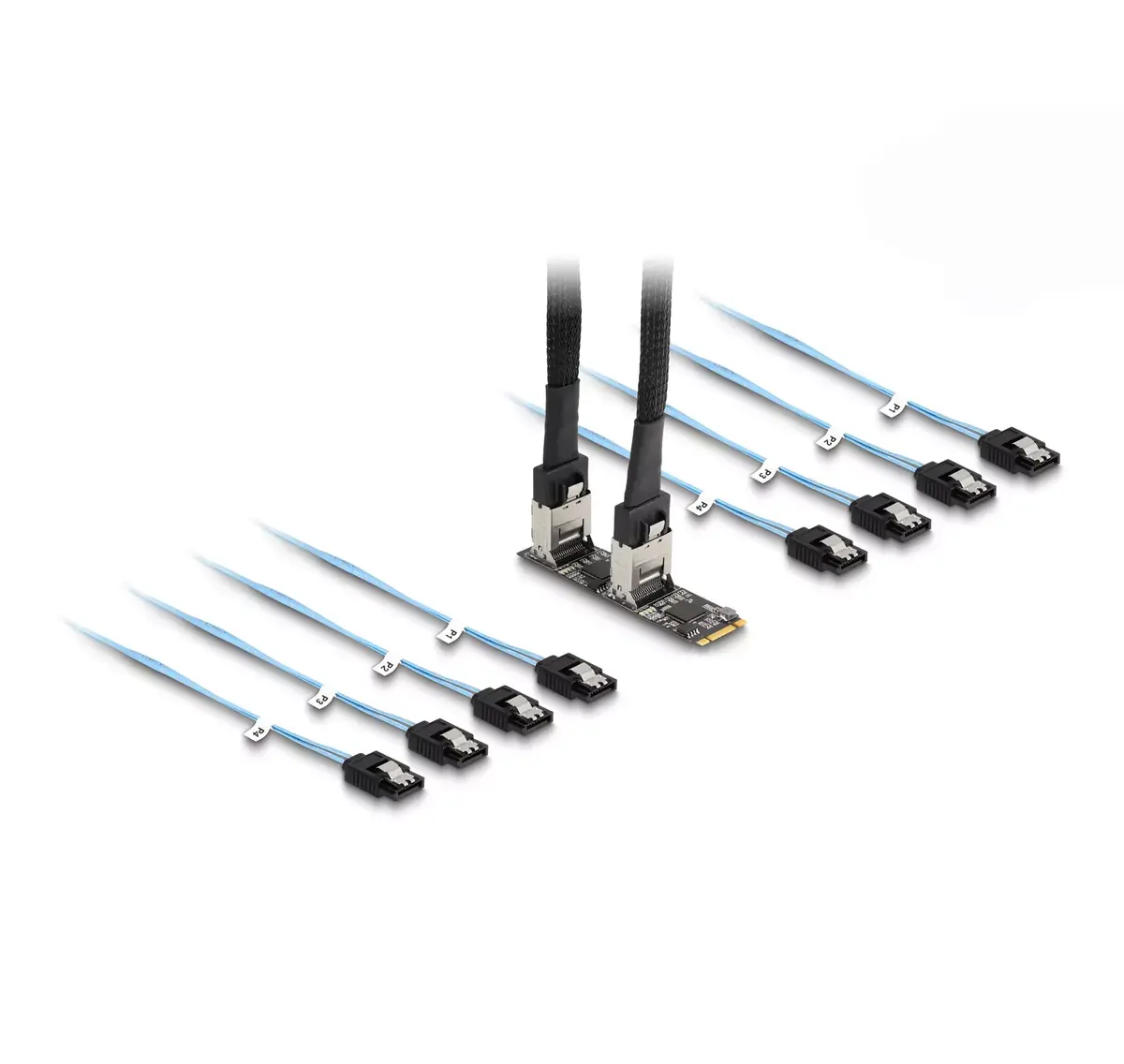 DeLOCK M.2 2280 Key B+M male uz 8 x SATA konvertors Photo 5