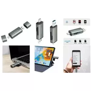 Cardreader LogiLink CR0043 USB 3.0 USB-A USB-C SD microSD aluminum