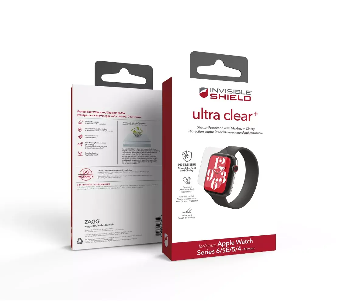 Screen protector ZAGG InvisibleShield Ultra Clear+ Apple Watch Series 4/5/6/SE Photo 16