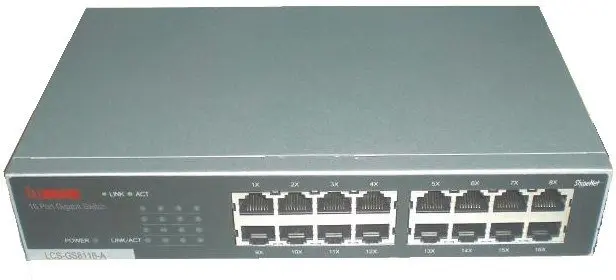 Tīklslēdzis Longshine LCS-GS8116-B 16 porta Gigabit