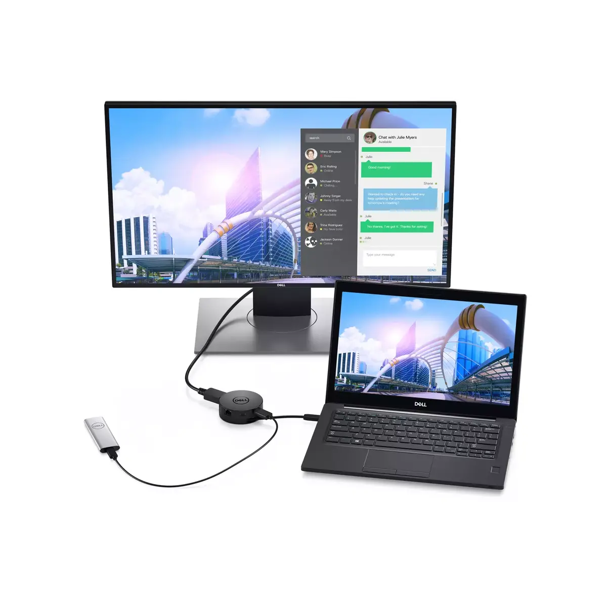 Dell DA300 USB-C mobilais adapteris-doks Photo 7