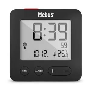 Digitālais modinātājs Mebus 25801 Melns Sfēra Baterija AAA