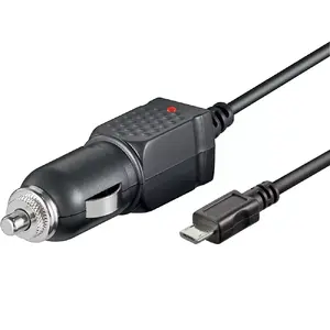 Автозарядное устройство TECHLY Micro-USB 1A (вход 12/24 В, выход 5 В/1 А, кабель 1.5 м, черный)