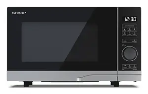 Sharp YC-PS204AE-S Countertop Solo Microwave 20 L 700 W Black and Silver with Rotary Control and Built-in Display