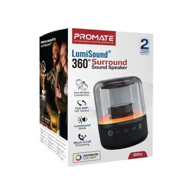 Portable Speaker PROMATE Glitz LumiSound® DOCGLITZBK Photo 5