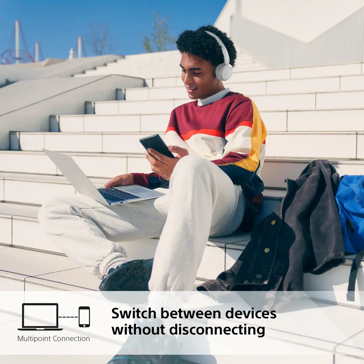 Беспроводная гарнитура Sony WH-CH520 Белая Photo 16