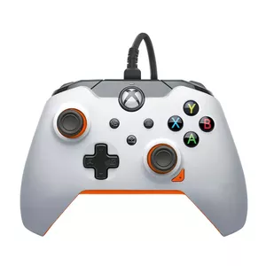 Геймпад PDP 049-012-WO проводной USB аналог/цифра для PC и Xbox (бело-оранжевый, кабель 2,44 м)