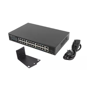 Неуправляемый коммутатор Lanberg RSGE-24P-2GE-2S-250 24 порта для установки в стойку