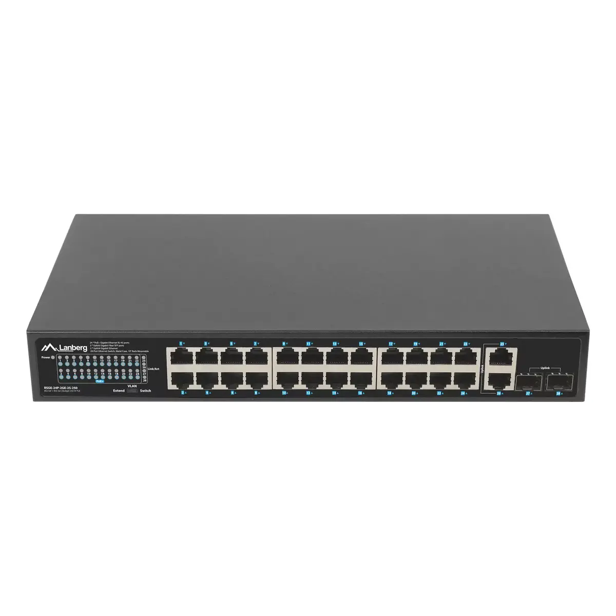 Неуправляемый коммутатор Lanberg RSGE-24P-2GE-2S-250 Photo 2