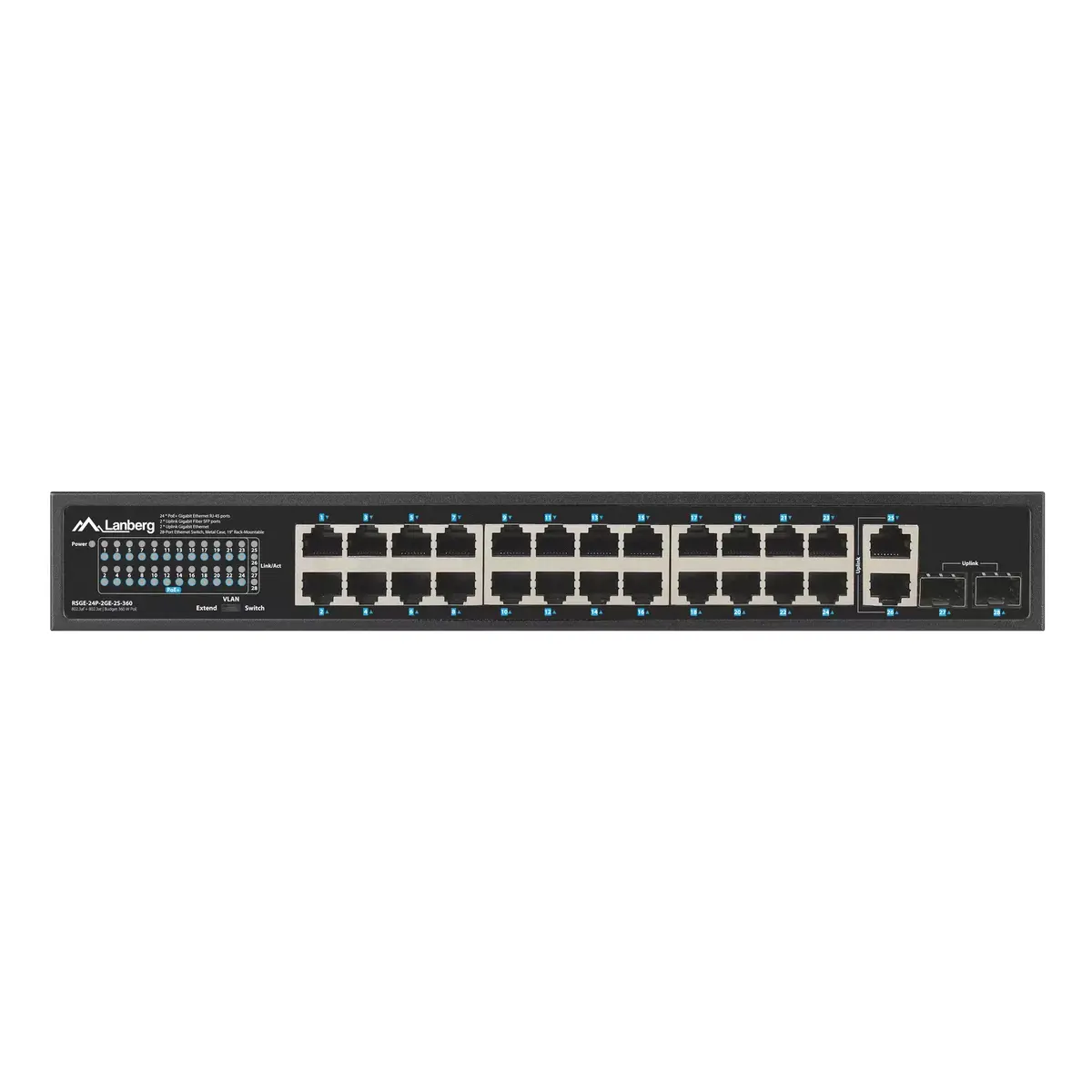 LANBERG Некоммутируемый коммутатор RSGE-24P-2GE-2S-360 Photo 5