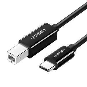Printera kabelis no USB-C 2.0 uz USB-B UGREEN US241, 1 m (melns)