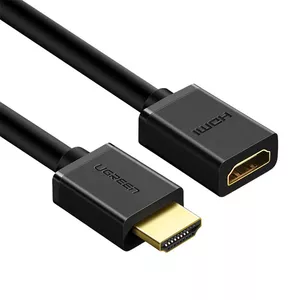 HDMI pagarinājuma kabelis UGREEN 3 m — HDMI vīrietis uz sievieti, melns
