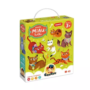 Puzle CzuCzu Miau — Kaķi, 40 detaļas, zīmols CzuCzu, modelis 2184