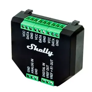 Встраиваемый датчик температуры Shelly Plus Add-On — проводной для внутр./наруж., -20–40°C, 37×42×15 мм