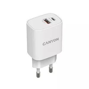 Canyon CNE-CHA20W04 PDA/mobīlo telefonu lādētājs Universāls Balts AC Iekštelpas