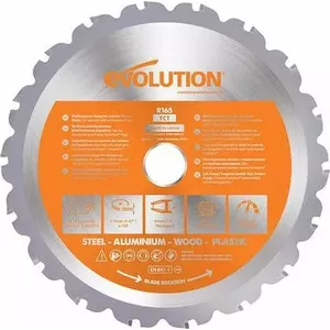 Diska zāģa TCT daudzfunkcionālā Evolution RAGE 165 mm 18 zobu