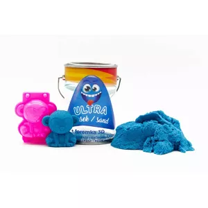 Epee Ultra sand can 150 g blue with 3D monkey mold – children's molding sand kit