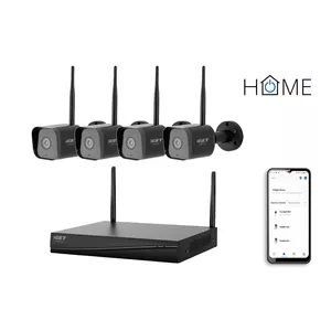 iGET HOME NVR N4C4 - videonovērošanas bezvadu Wi-Fi komplekts FullHD 1080p, 4CH NVR + 4x 1080p kamera ar audioiekārtu