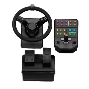 Logitech G G Heavy Equipment Bundle Farm Sim Controller Черный USB Рулевое колесо+педали Аналоговый/цифровой ПК