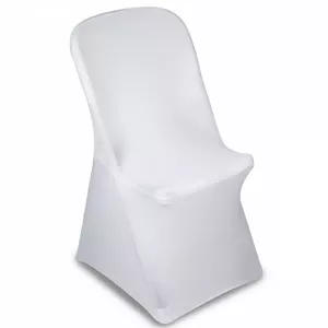 Catering chair cover GreenBlue GB374 — White fabric slipcover for banquet and event chairs