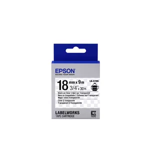 Картридж для этикеток Epson LK-5TBN Черный/Прозрачный 18мм