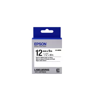 Label Cartridge Standard Epson LK-4WBN Black/White 12mm 9m