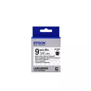 Epson Label Cartridge Transparent LK-3TBN Clear Black/Clear 9mm (9m)