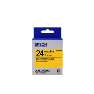 Etiķešu kasete Epson LK-6YBP Melna/Dzeltena 24mm (9m)