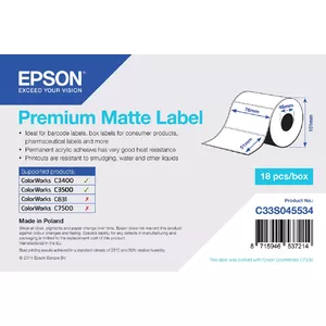 Epson Premium Matte Label Balts