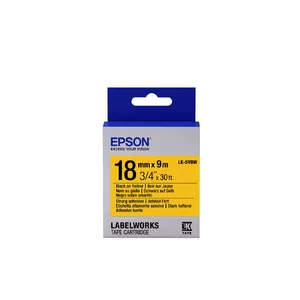 Epson Label Cartridge Strong Adhesive LK-5YBW Black/Yellow 18mm 9m