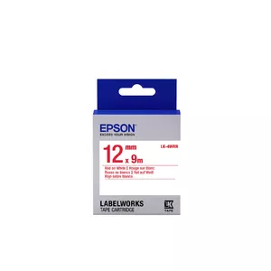 Label Cartridge Standard Epson LK-4WRN Red/White 12mm (9m)