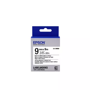 Kārtridžs lente Epson LK-3WBW Melns/Balts 9mm