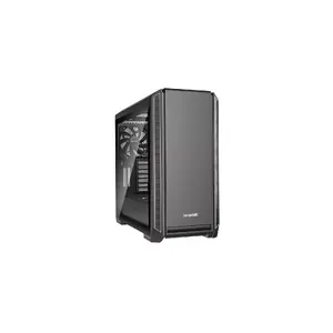 Datora korpuss be quiet! Silent Base 601 Window Midi Tower — melns/zelta sudrabains, ATX/PS2 PSU, 140 mm ventilatori, rūdīts stikls