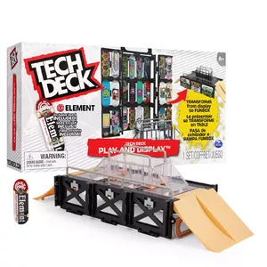 Tech Deck Play and Display transformējams rampas komplekts un somiņa ar ekskluzīvu pirkstu skrituļdēli