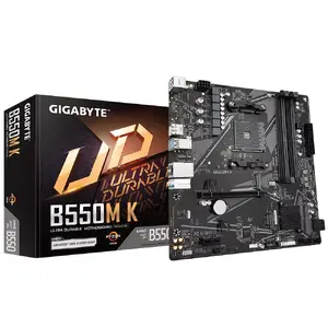 Motherboard GIGABYTE B550M K Micro ATX, AMD B550, Socket AM4, 4x DIMM DDR4 up to 128GB, 2x M.2 (PCIe4.0/3.0), HDMI 2.1, Realtek RTL8111H