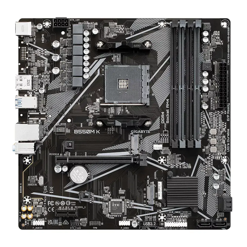 GIGABYTE B550M K Micro ATX motherboard Photo 2