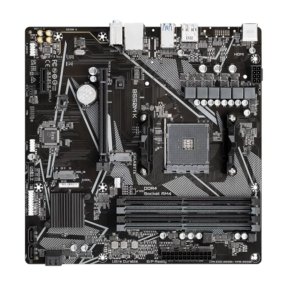GIGABYTE B550M K Micro ATX motherboard Photo 4