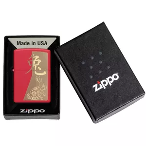 Зажигалка Zippo 48282 Year of the Rabbit — ветроустойчивая многоразовая металлическая зажигалка Zippo