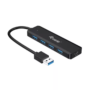 4-портовый USB 3.2 Gen 1 хаб Equip с USB-C адаптером черный 5000 Mbit/s