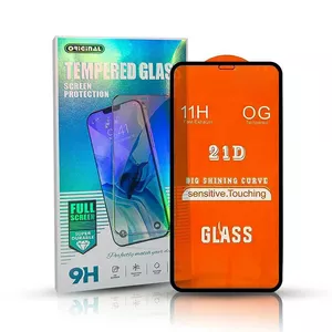 Закалённое стекло защитное GoodBuy 21D с рамкой полного покрытия для Apple iPhone 11 / XR — чёрное