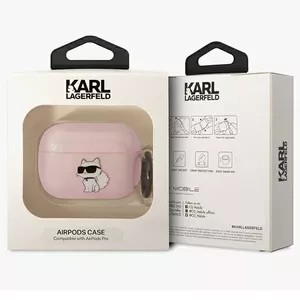 Aizsargcovers AirPods Pro Karl Lagerfeld KLAPHNCHTCP rozā Ikonik Choupette