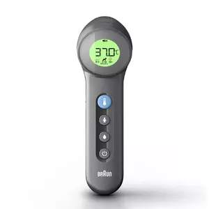 Бесконтактный лобный термометр BRAUN BNT 400 BK Grey — диапазон 34–43°C, точность 0.1°C, измерение за 2 с