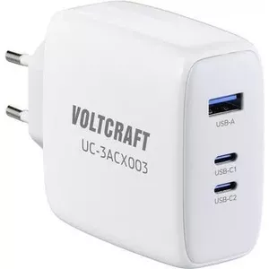USB charger Voltcraft VC-13079915 — 5A total, 3× USB-C and USB-A ports