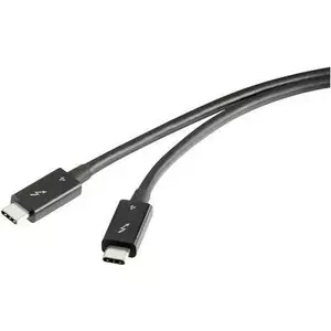 Thunderbolt cable Renkforce RF-5235980 0.80 m Black double-shielded