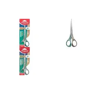 Scissors Maped SMILING PLANET round 160 mm for left-handers with ergonomic 3D handles, made from 50% FSC-certified wood
