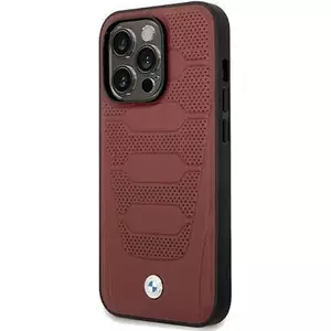 Etui BMW BMHMP14L22RPSR iPhone 14 Pro 6,1" bordo/burundu ādas sēdekļu raksts MagSafe