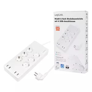 LogiLink Wi-Fi Умная Розетка 6-местная CEE 7/3 4x USB