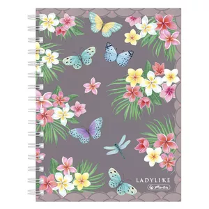 Блокнот для записей Herlitz Ladylike Butterflies A5 100 листов Серый Многоцветный